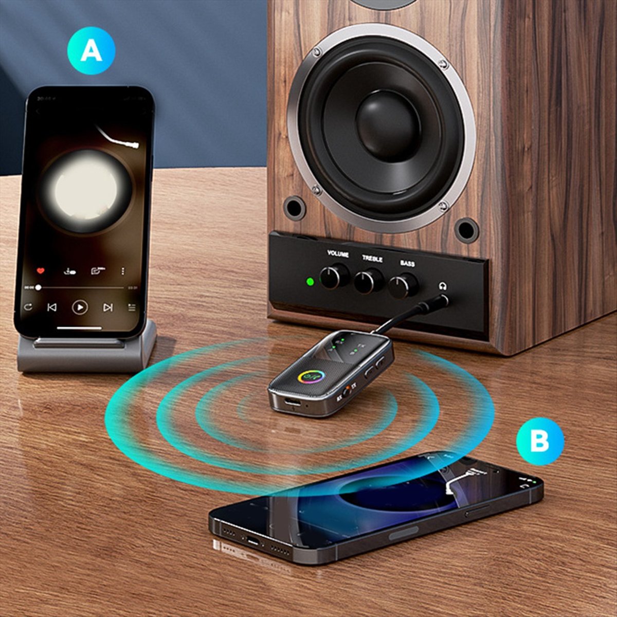 Audio Music Player Pc - Высококачественный аудиоадаптер Bluetooth 5.2 с разъемом