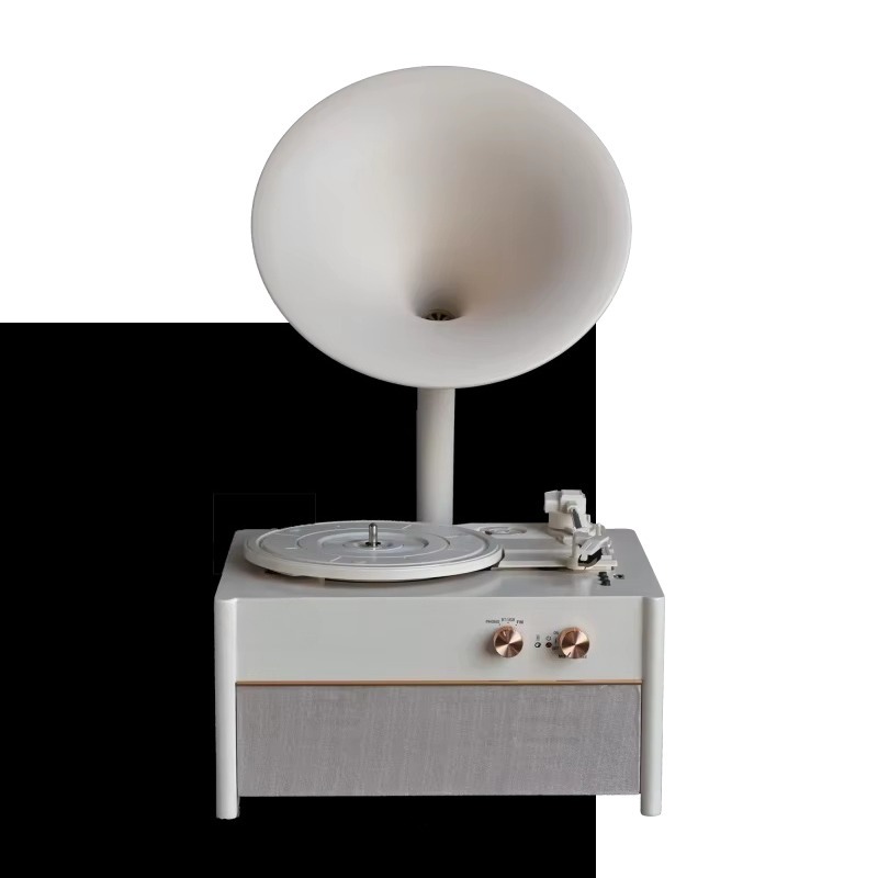Audio Music Player Pc - Элегантный белый виниловый проигрыватель пластинок в