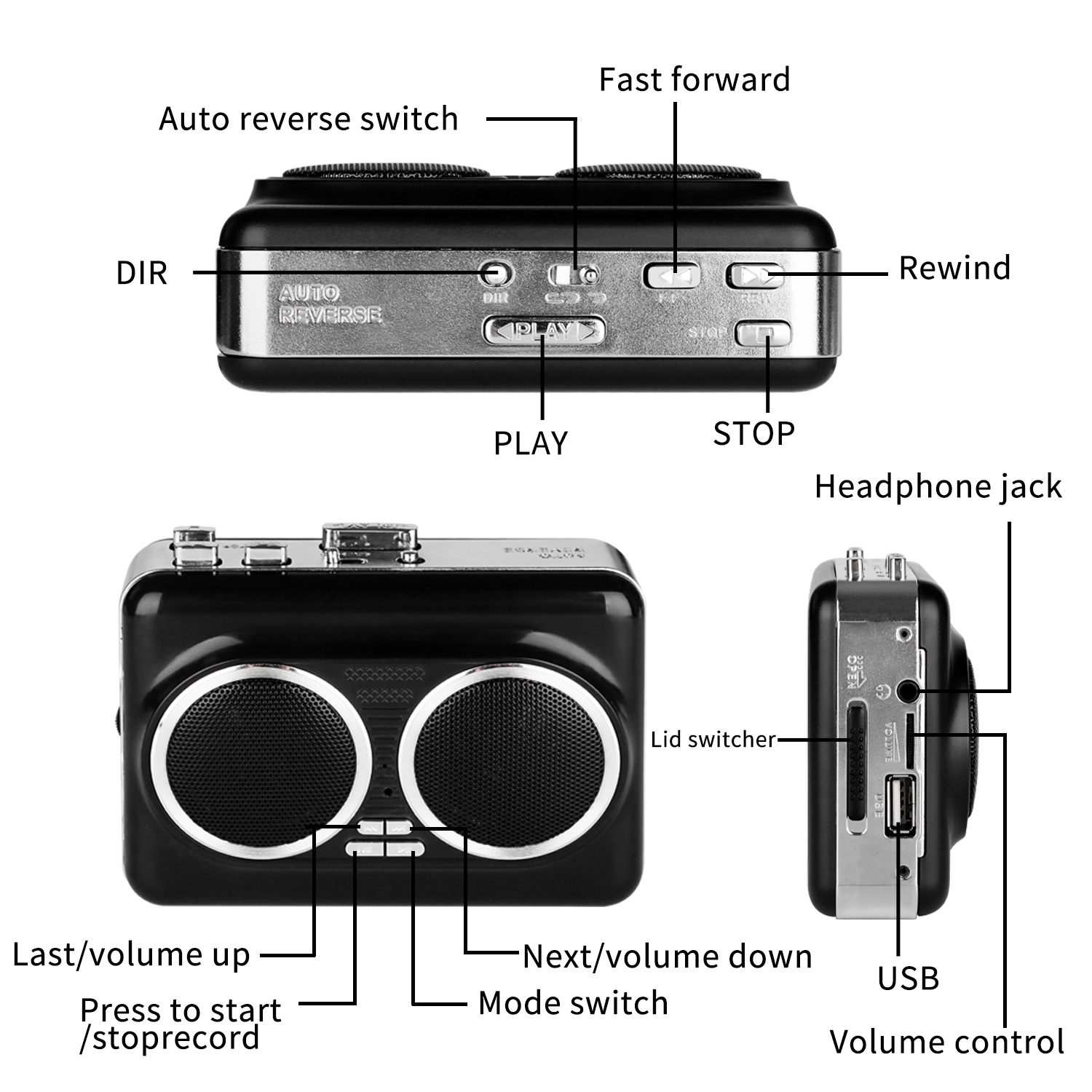 USB-кассетный плеер, конвертер – обзор и цена Audio Music Player Pc