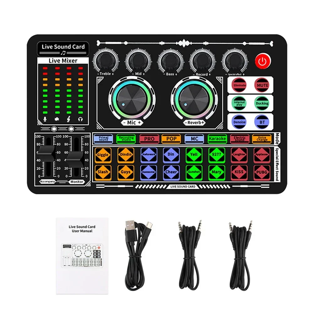 USB аудиомикшер, живая звукова – обзор и цена Audio Music Voice Changer